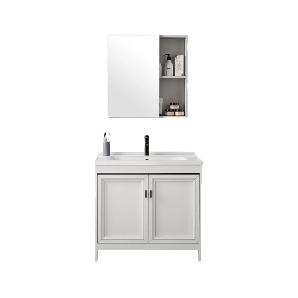 Floor-to-ceiling Space Aluminum Bathroom Cabinet Wash Basin Combined Washbasin Balcony Integrated Simple
Floor-to-ceiling Space Aluminum Bathroom Cabinet Wash Basin Combined Washbasin Balcony Integrated Simple