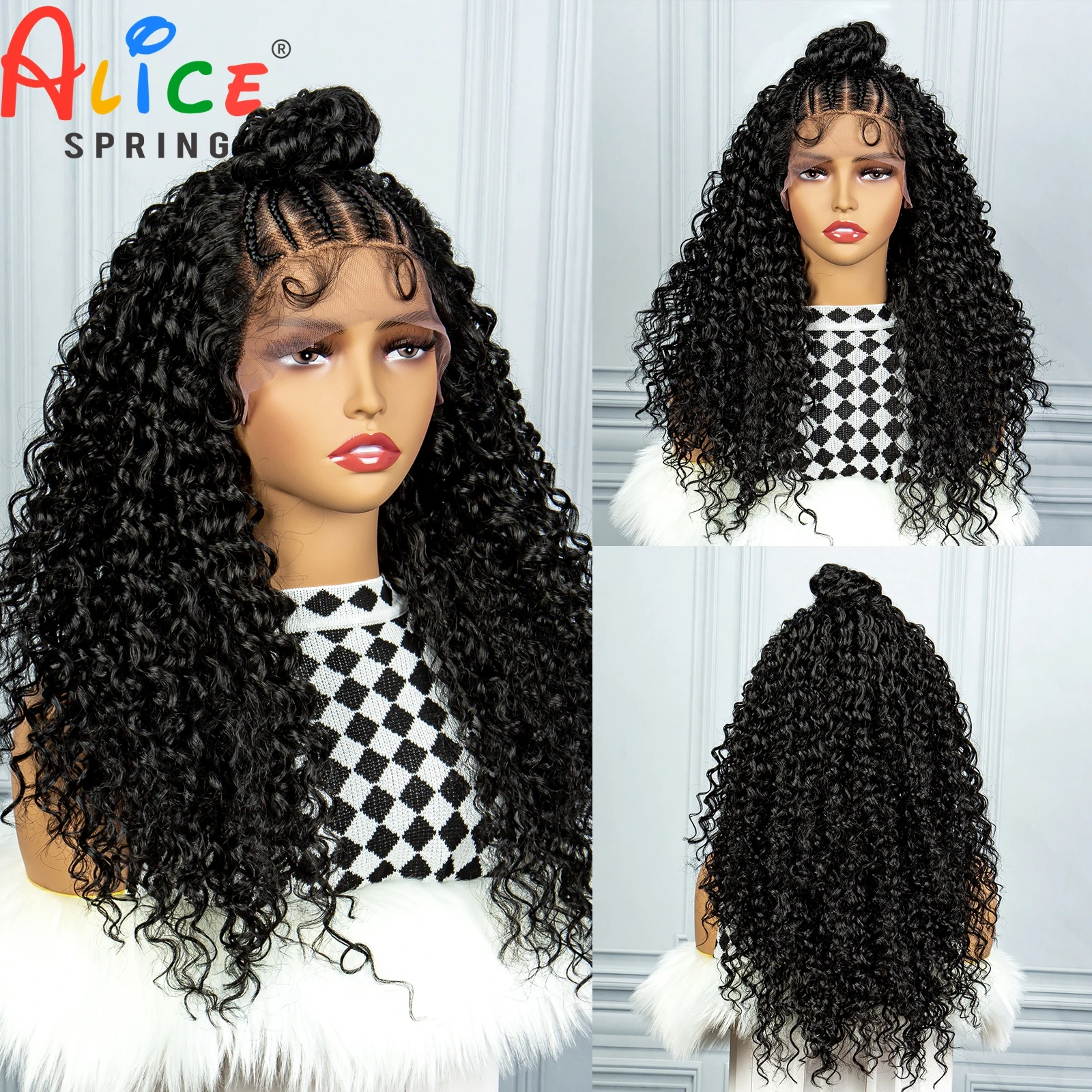 24 Inch Curly Braided Wigs Synthetic Lace Front Braid Wigs with Baby Hair Natural Knotless Box Braiding Wigs for Black Women
24 Inch Curly Braided Wigs Synthetic Lace Front Braid Wigs with Baby Hair Natural Knotless Box Braiding Wigs for Black Women