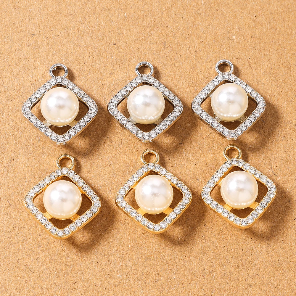 10pcs Rhinestones Pearl Charms Pendants for Jewelry Making Necklace Earrings Bracelet DIY Handmade Accessories
10pcs Rhinestones Pearl Charms Pendants for Jewelry Making Necklace Earrings Bracelet DIY Handmade Accessories