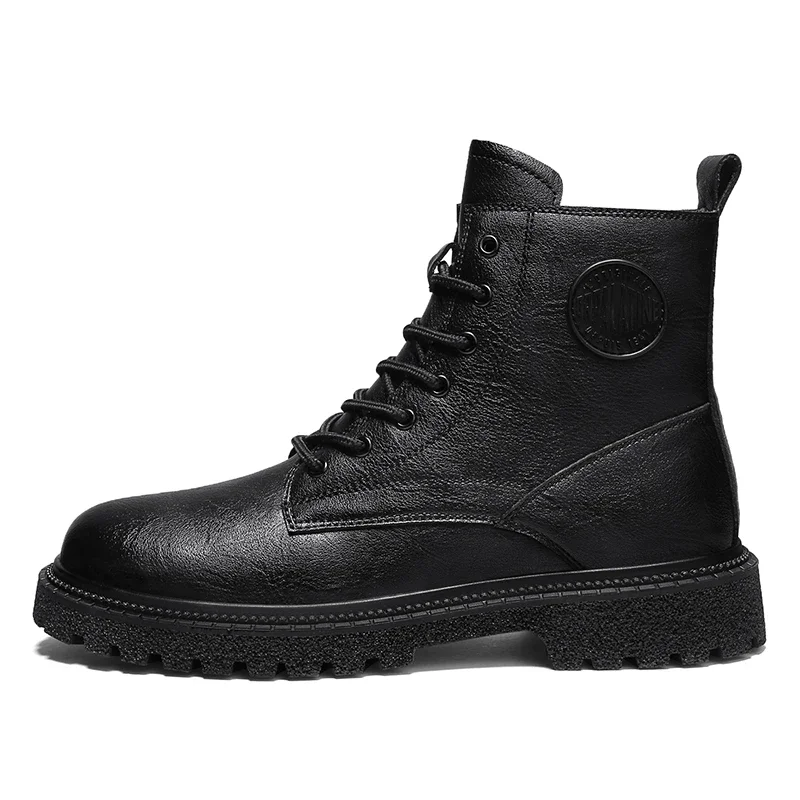 Outdoor Leather Mens Slip on Boots Platform Shoes Luxury Brand Men Winter Plush Snow Boots Fashion All-match Men Motocross Boots
Outdoor Leather Mens Slip on Boots Platform Shoes Luxury Brand Men Winter Plush Snow Boots Fashion All-match Men Motocross Boots