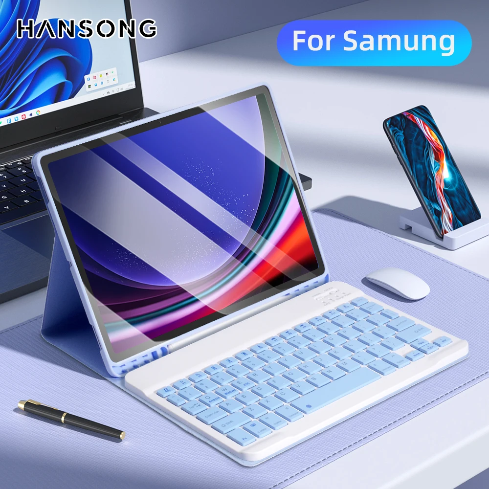 For Samsung Galaxy Tab Keyboard Case For S6 Lite 10.4" S7 11" S8 11" S7 Plus S7 FE S8 Plus 12.4" A8 10.5" A7 10.4" Tablet Cover
For Samsung Galaxy Tab Keyboard Case For S6 Lite 10.4" S7 11" S8 11" S7 Plus S7 FE S8 Plus 12.4" A8 10.5" A7 10.4" Tablet Cover