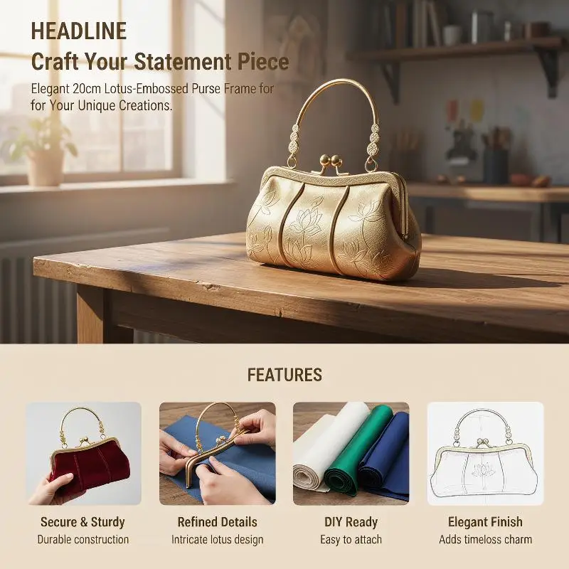 Metal Purse Frame With Curved Handle Kiss Lock Clasp Hardware For DIY Handmade Coin Bag Evening Clutch Bag Making Accessories
Metal Purse Frame With Curved Handle Kiss Lock Clasp Hardware For DIY Handmade Coin Bag Evening Clutch Bag Making Accessories