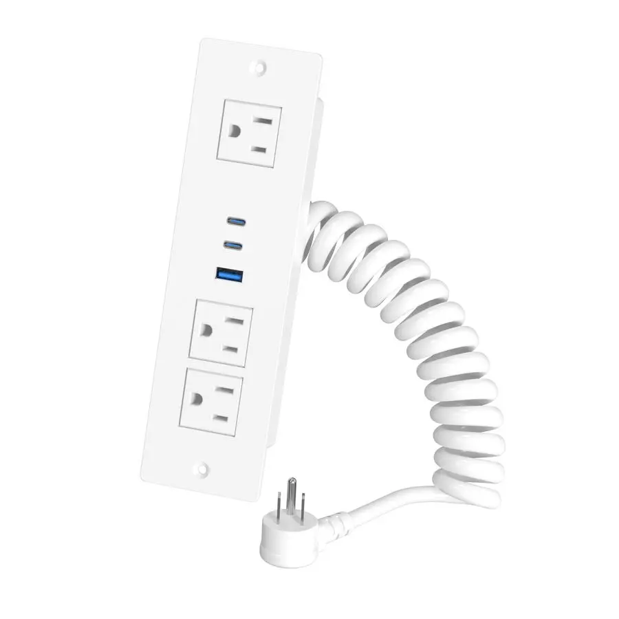 Комплект розеток со станцией быстрой зарядки USB C мощностью 65 Вт, встраиваемая розетка с 3 портами USB, усилителем, 3 розетками переменного тока, скрытым креплением для мебели
Комплект розеток со станцией быстрой зарядки USB C мощностью 65 Вт, встраиваемая розетка с 3 портами USB, усилителем, 3 розетками переменного тока, скрытым креплением для мебели