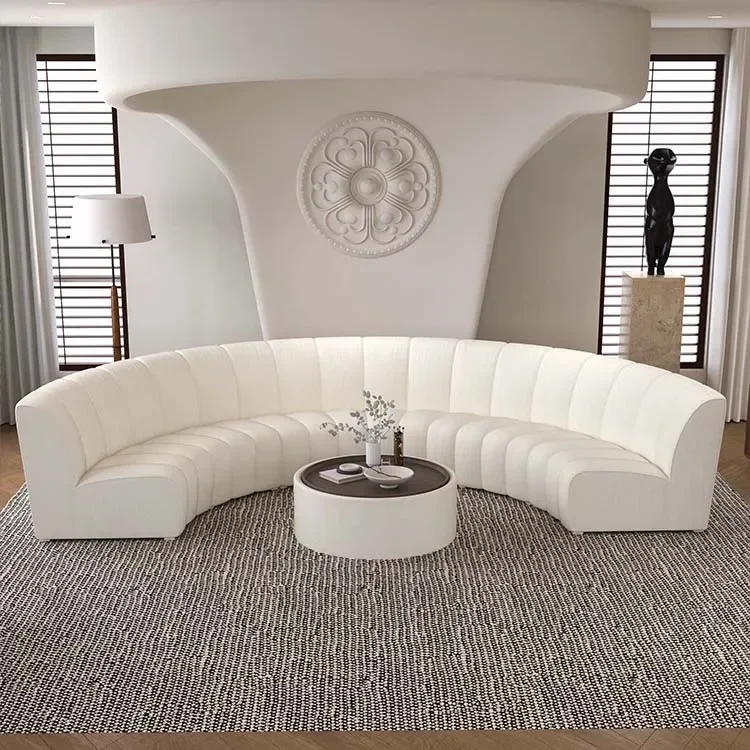 l # Custom High-end Modern Living Room Curved Modular Sofa Italian Design Sectional Curved C Shaped Couch Fabric For Villa
l # Custom High-end Modern Living Room Curved Modular Sofa Italian Design Sectional Curved C Shaped Couch Fabric For Villa