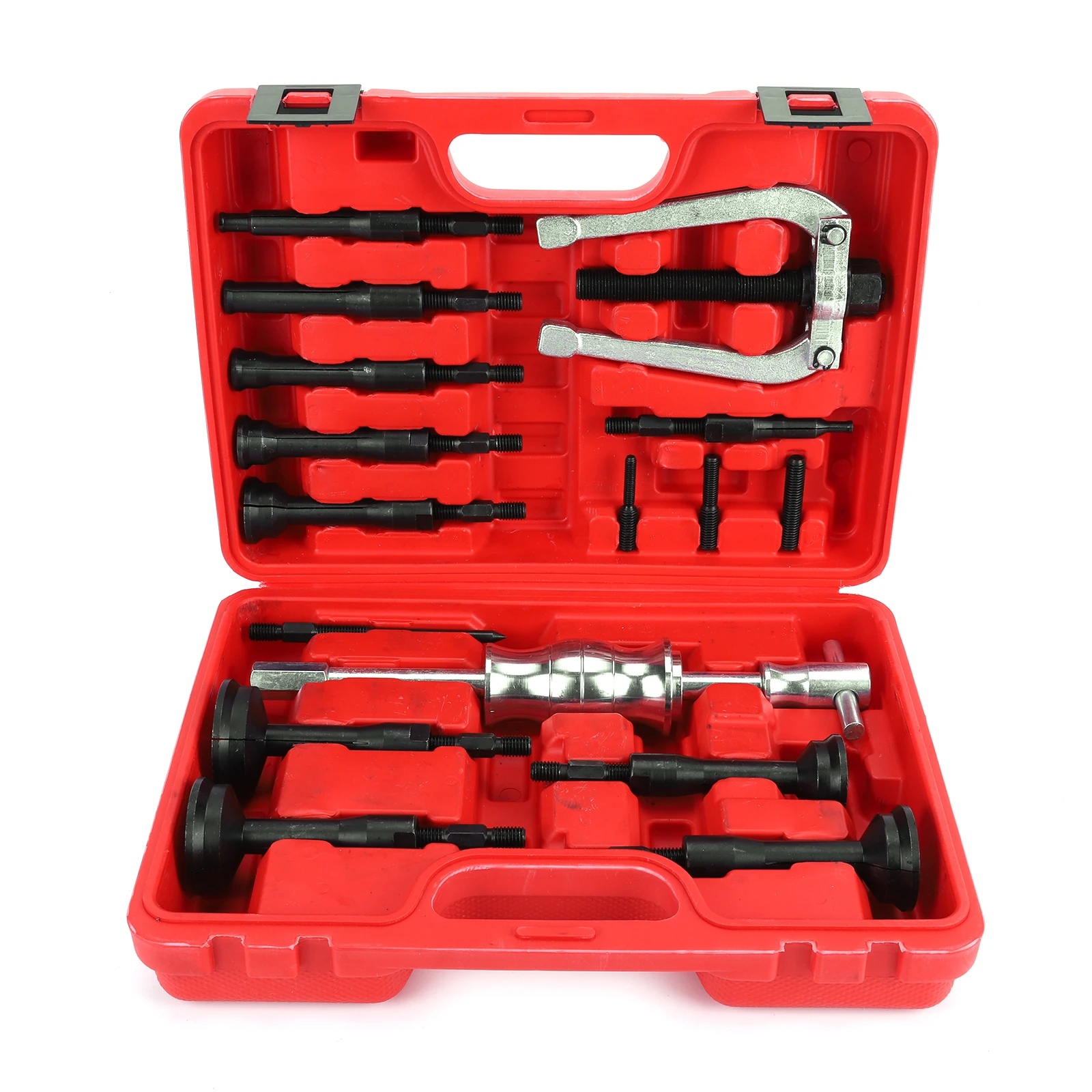 16PCS Slide Hammer Puller Tool Set with Case Blind Bearing Race and Seal Puller Extractor Kit
16PCS Slide Hammer Puller Tool Set with Case Blind Bearing Race and Seal Puller Extractor Kit