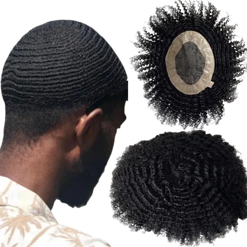 Mongolian Virgin Human Hair Hairpieces #1 Jet Black 6mm Wave Toupee 8x10 Mono Lace Unit for Black Men
Mongolian Virgin Human Hair Hairpieces #1 Jet Black 6mm Wave Toupee 8x10 Mono Lace Unit for Black Men