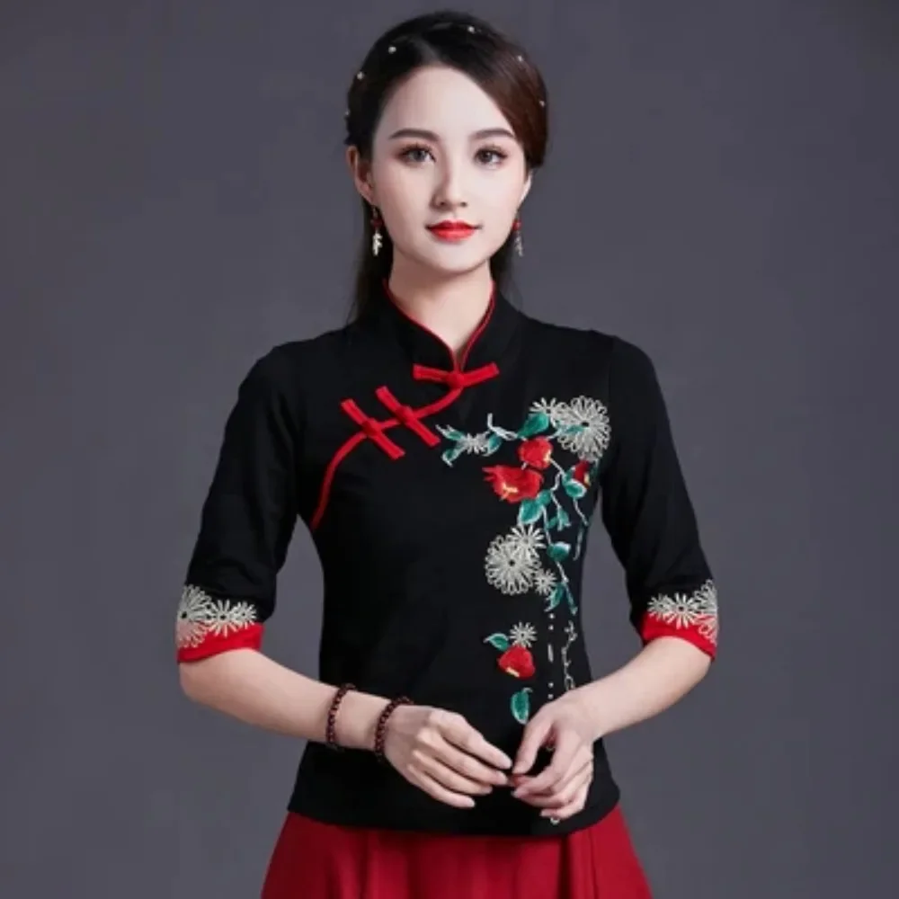 Women Clothes Shirts for Women T-shirts Tops Vintage Women Clothing Fashion Casual Elegant Summer Embroidery Ethnic Style
Women Clothes Shirts for Women T-shirts Tops Vintage Women Clothing Fashion Casual Elegant Summer Embroidery Ethnic Style
