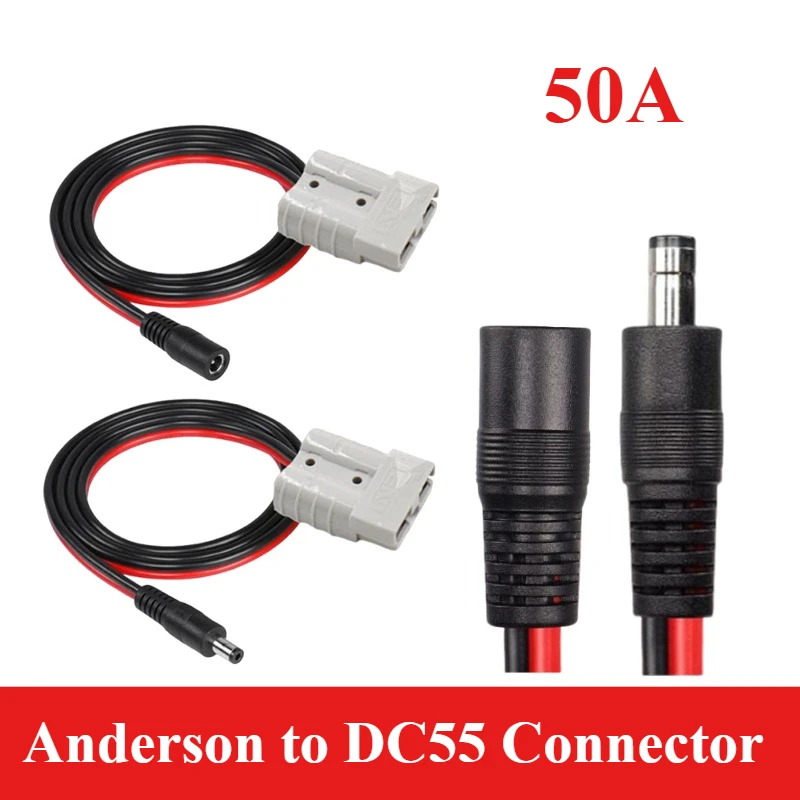 50A Anderson to DC55 Connector DC5521/5525 Male Female Plug Adapter Cable 14AWG Outdoor Energy Storage Battery Connection Line
50A Anderson to DC55 Connector DC5521/5525 Male Female Plug Adapter Cable 14AWG Outdoor Energy Storage Battery Connection Line