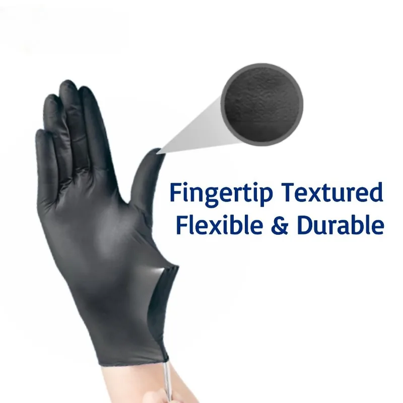 100 шт. нитриловые одноразовые перчатки 5,5 мил, черные латексные перчатки без пудры, безопасные для пищевых продуктов, промышленные татуировки, красота, чистка кухни
100 шт. нитриловые одноразовые перчатки 5,5 мил, черные латексные перчатки без пудры, безопасные для пищевых продуктов, промышленные татуировки, красота, чистка кухни
