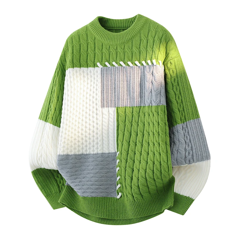 Пуловер с цветными блоками для мальчиков-подростков, ленивый стиль, круглый вырез, свободный крой, толстый теплый зимний свитер, уличная мода, повседневный вязаный свитер
Пуловер с цветными блоками для мальчиков-подростков, ленивый стиль, круглый вырез, свободный крой, толстый теплый зимний свитер, уличная мода, повседневный вязаный свитер