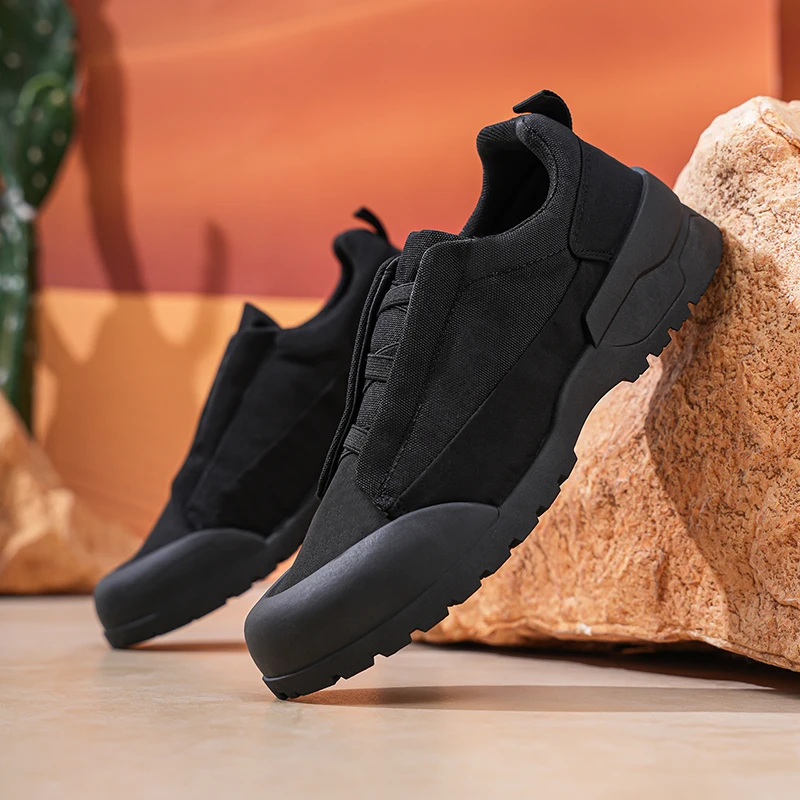 A pair of versatile all-season outdoor casual shoes for men; lightweight athletic running shoes and slip-on business shoes for m
A pair of versatile all-season outdoor casual shoes for men; lightweight athletic running shoes and slip-on business shoes for m