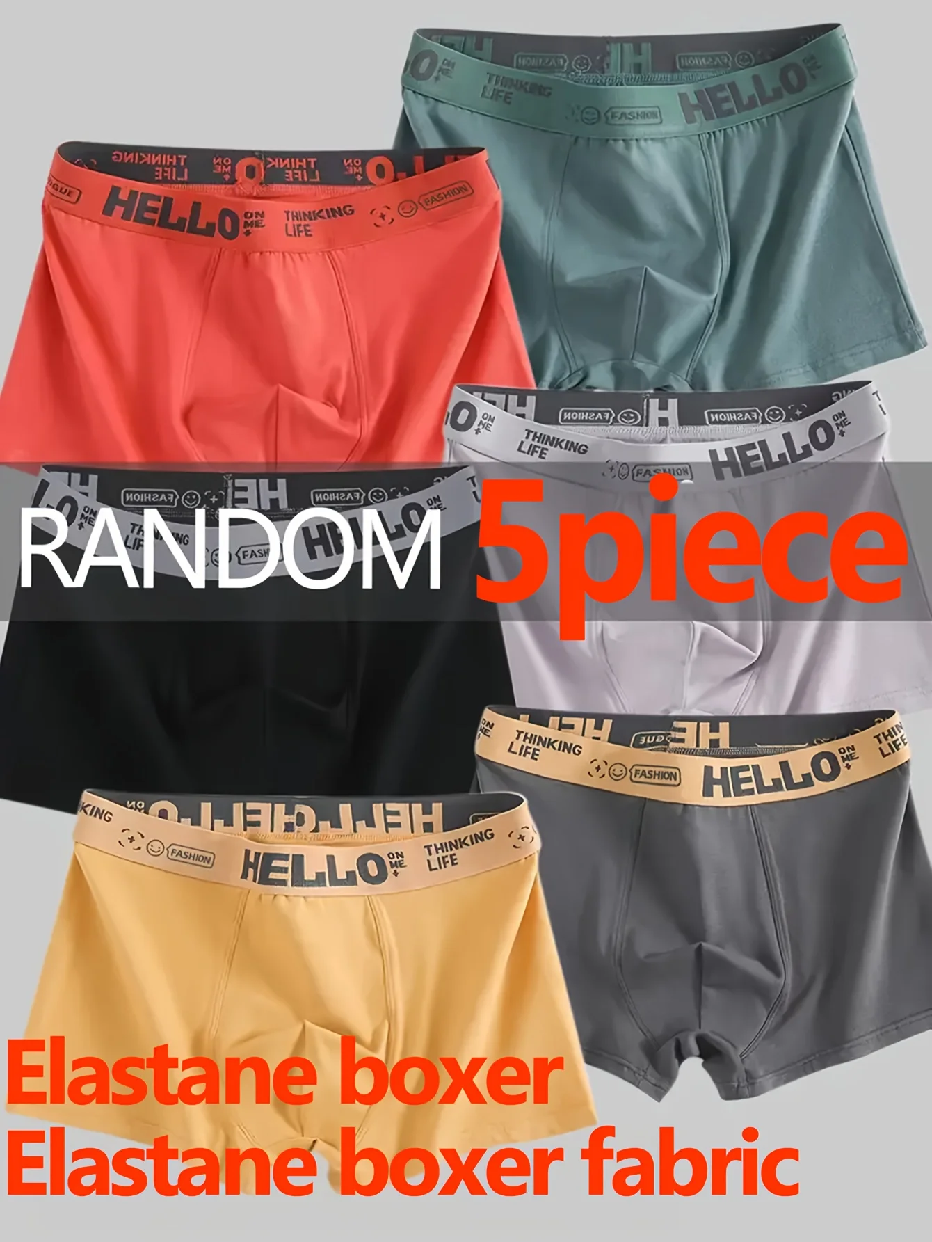 Случайные трусы-боксеры из 5 шт., очень мягкие, ультра удобные, повседневные, дышащие, эластичные, приятные для кожи, повседневное нижнее белье для ношения на весь день
Случайные трусы-боксеры из 5 шт., очень мягкие, ультра удобные, повседневные, дышащие, эластичные, приятные для кожи, повседневное нижнее белье для ношения на весь день 