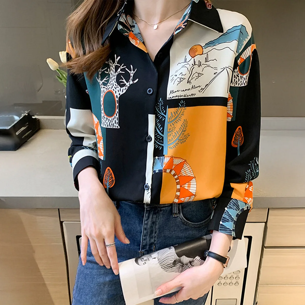 New Long Sleeve Women's T-Shirt Clothes Woman Clothing Top Women Basic Casual Vacation Versatile and Stylish Button-down Shirt
New Long Sleeve Women's T-Shirt Clothes Woman Clothing Top Women Basic Casual Vacation Versatile and Stylish Button-down Shirt