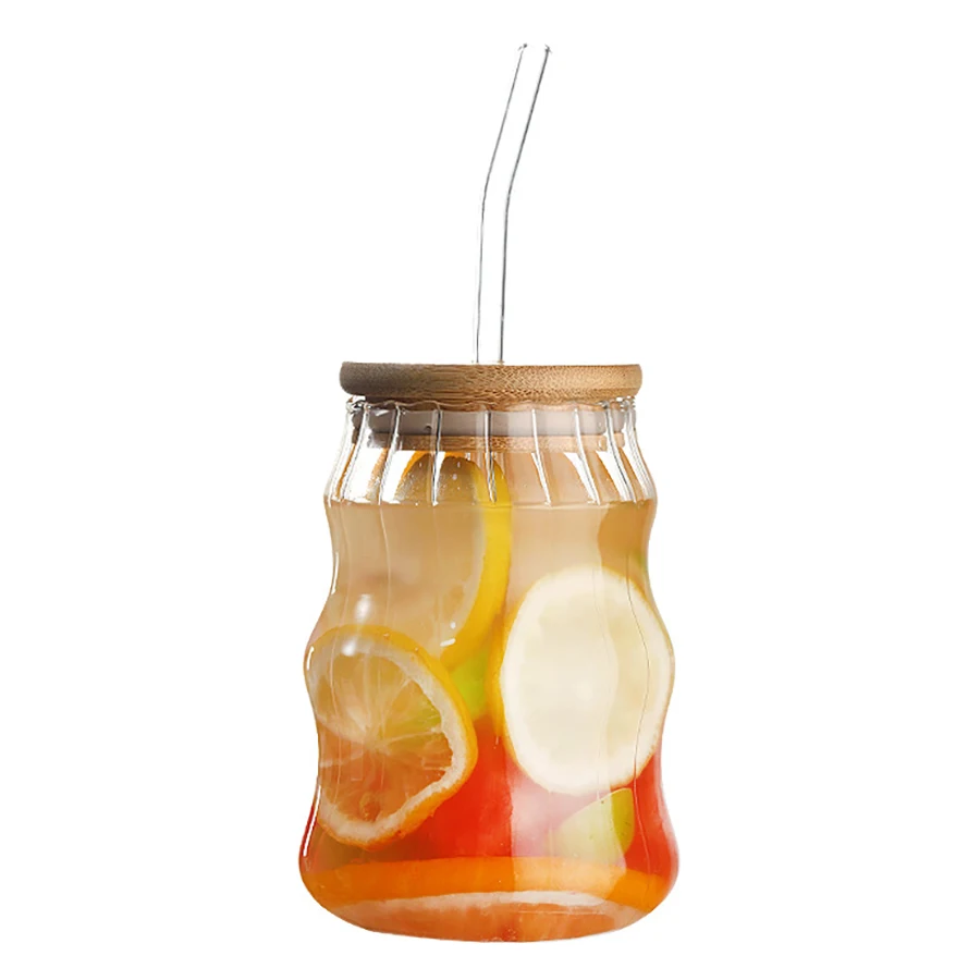 Стаканы для питья с бамбуковыми крышками и стеклянной соломинкой, набор стеклянных посуды на 15 унций, стеклянный стакан для льда, кофе, сока, напитка, молока
Стаканы для питья с бамбуковыми крышками и стеклянной соломинкой, набор стеклянных посуды на 15 унций, стеклянный стакан для льда, кофе, сока, напитка, молока