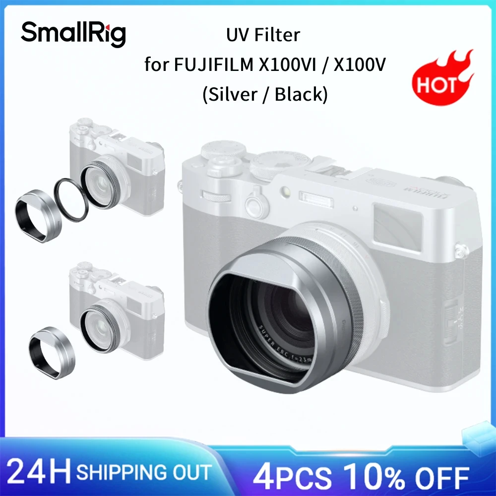SmallRig 5850 UV Filter Kit for Fujifilm X100V X100VI, Waterproof Anti-Scratch Glass Filter with Adapter Ring & Hood
SmallRig 5850 UV Filter Kit for Fujifilm X100V X100VI, Waterproof Anti-Scratch Glass Filter with Adapter Ring & Hood