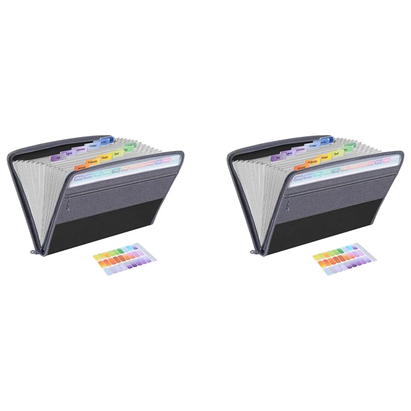 2X 13 Pocket File Folder Storage Rack,File Box Storage Bag,With Zipper, Suitable For A4 Paper, Banknotes, G
2X 13 Pocket File Folder Storage Rack,File Box Storage Bag,With Zipper, Suitable For A4 Paper, Banknotes, G