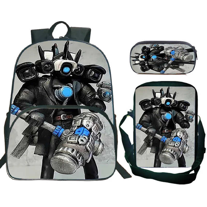 Skibidi Toilet Backpack Cartoon Titan Cameraman Boys Girls School Bags 3Pcs Set Hot Game Backpack for Students Mochila Escolar 
Skibidi Toilet Backpack Cartoon Titan Cameraman Boys Girls School Bags 3Pcs Set Hot Game Backpack for Students Mochila Escolar