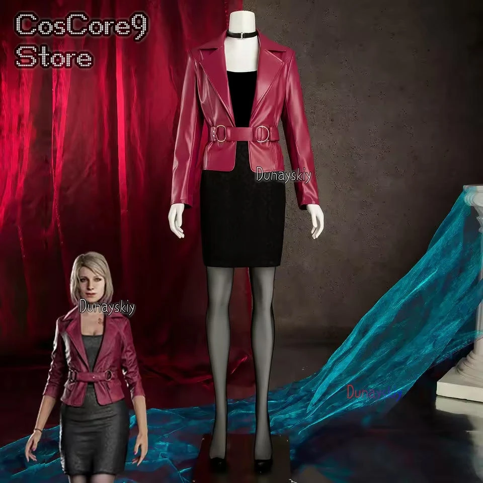 Maria Cosplay Game Silent Cosplay Hill Female Red PU Jacket Dress Costume Women Black Dress Outfit Halloween Carnival Party Suit
Maria Cosplay Game Silent Cosplay Hill Female Red PU Jacket Dress Costume Women Black Dress Outfit Halloween Carnival Party Suit