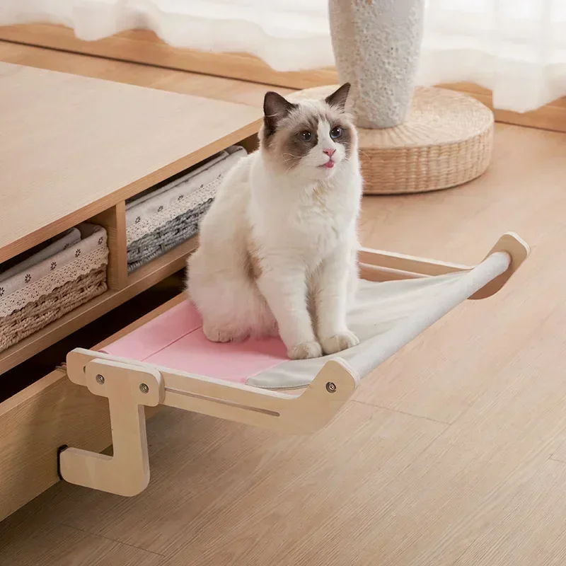 1pc Cat Window Hammock, Wooden Frame Hanging Cat Lounge Bed, Detachable Cat Basking Platform Window Seat Shelves Cat tunnel Cats
1pc Cat Window Hammock, Wooden Frame Hanging Cat Lounge Bed, Detachable Cat Basking Platform Window Seat Shelves Cat tunnel Cats