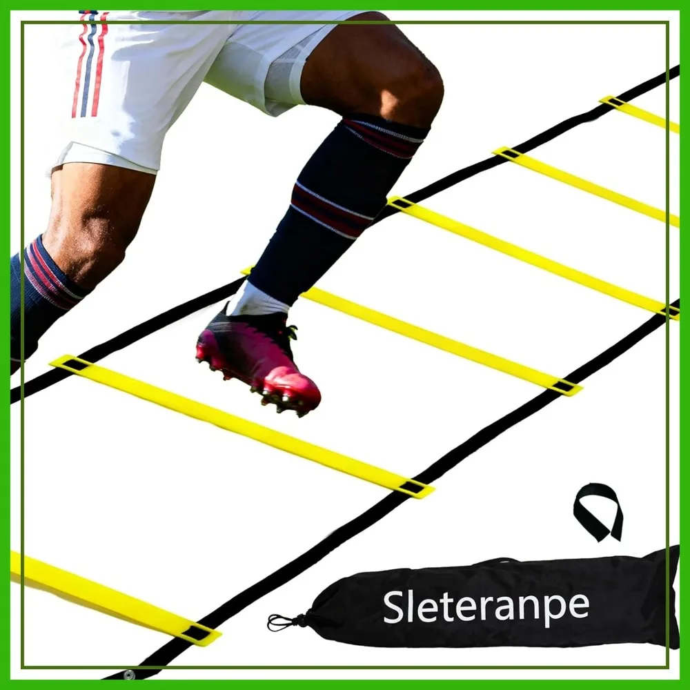 20ft Agility Ladder with Carry Bag - 12 Adjustable Rungs for Soccer Speed Training - Durable Footwork Ladder for Athletes
20ft Agility Ladder with Carry Bag - 12 Adjustable Rungs for Soccer Speed Training - Durable Footwork Ladder for Athletes