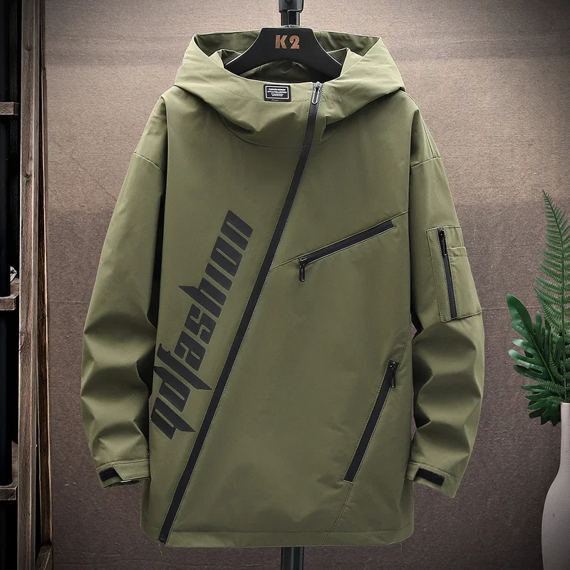 Men's Autumn Streetwear Hip Hop Hooded Jackets Spring Short Zipper Windbreaker Oversize Coat Casual Harajuku Bomber Top Clothing
Men's Autumn Streetwear Hip Hop Hooded Jackets Spring Short Zipper Windbreaker Oversize Coat Casual Harajuku Bomber Top Clothing