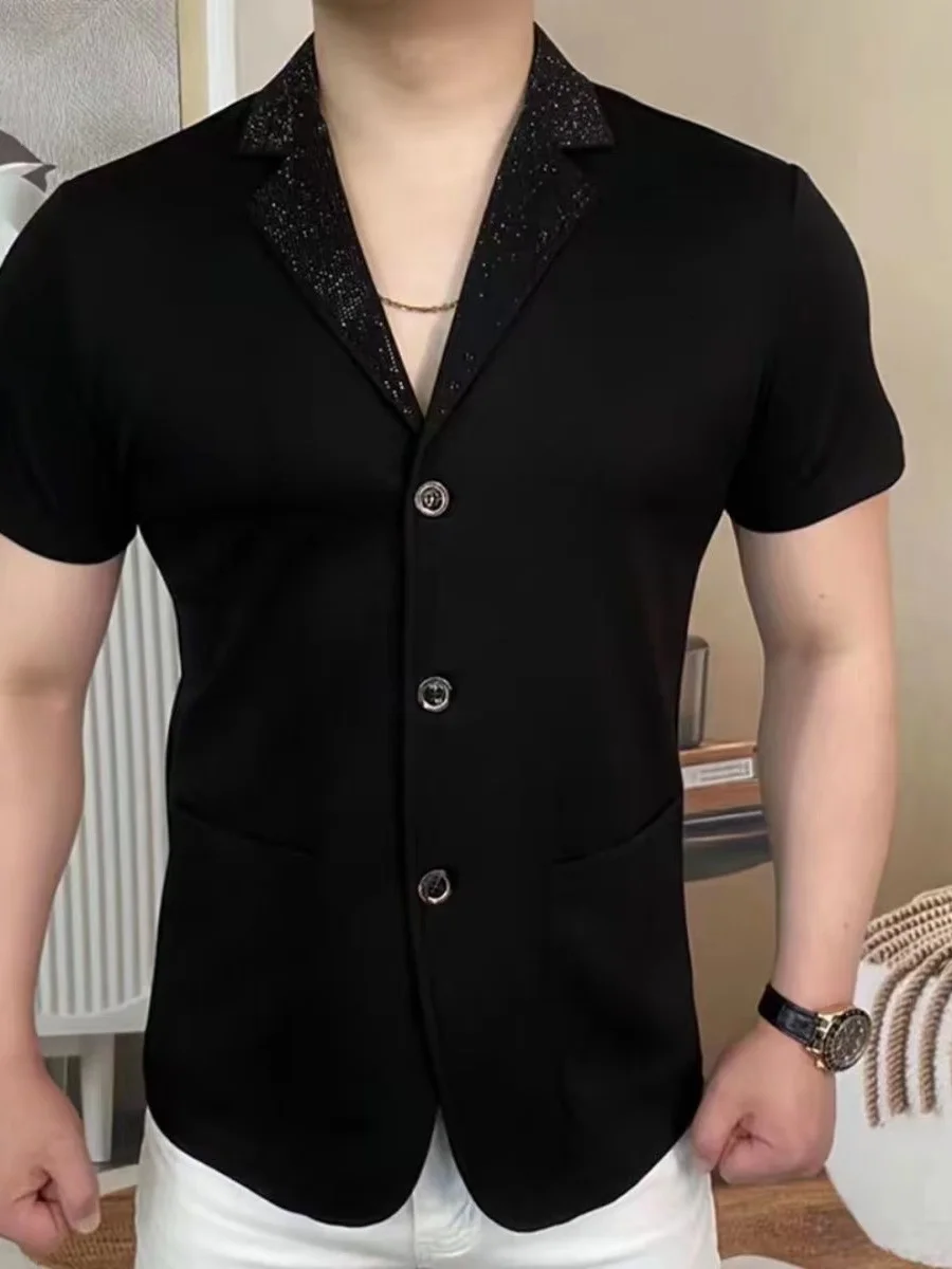 Shadow Night Sequence Men's Slim Fit Fashionable Short Sleeve Suit Jacket High Quality Business Style Polyester Fiber Breathable
Shadow Night Sequence Men's Slim Fit Fashionable Short Sleeve Suit Jacket High Quality Business Style Polyester Fiber Breathable