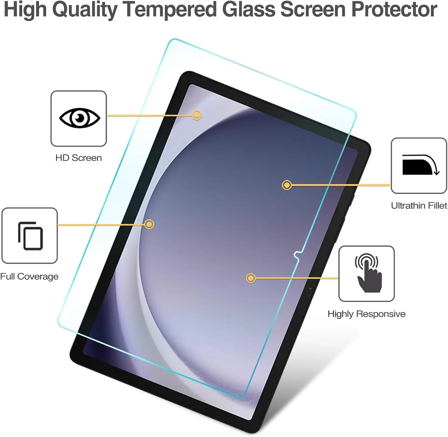 Чехол из 2 комплектов защитных пленок для Galaxy Tab A9 Plus 11 дюймов 2023, закаленное стекло HD 9H Защитная пленка для планшета 11 дюймов Tab A9+ 5G
Чехол из 2 комплектов защитных пленок для Galaxy Tab A9 Plus 11 дюймов 2023, закаленное стекло HD 9H Защитная пленка для планшета 11 дюймов Tab A9+ 5G