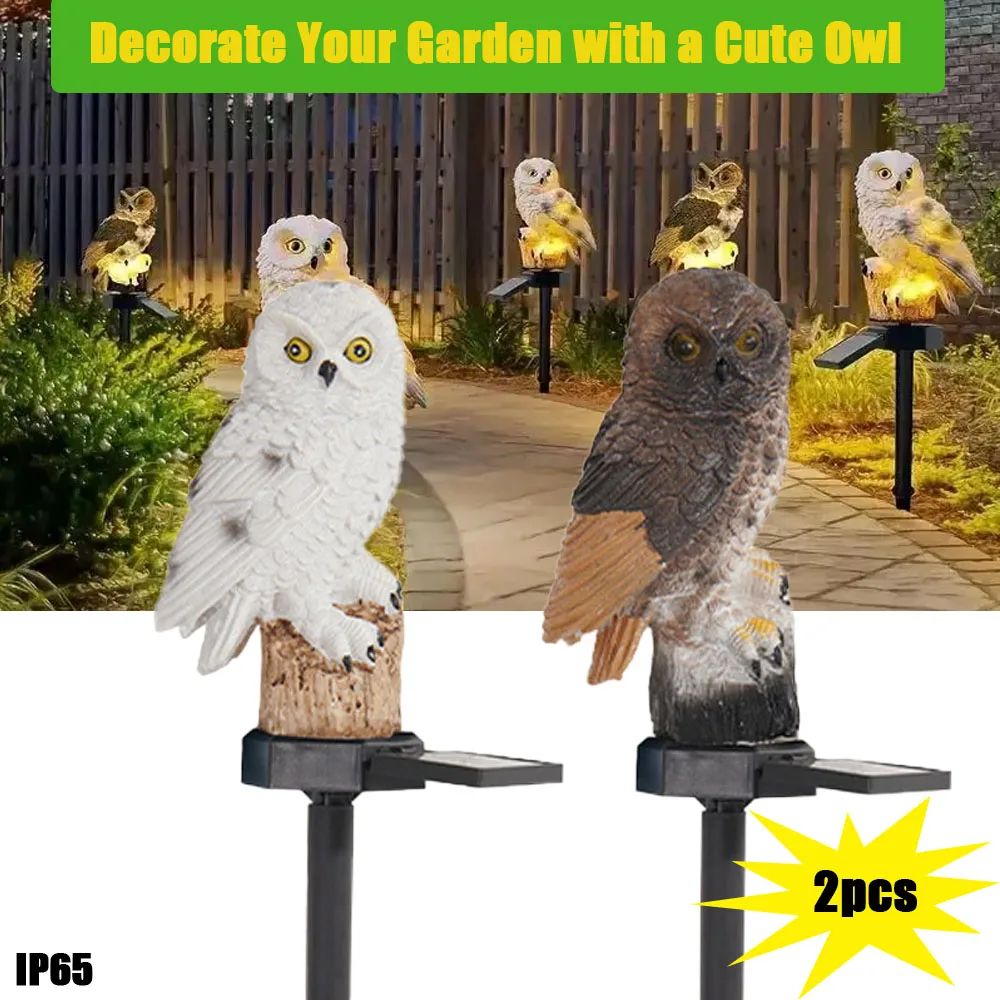 2pcs Solar Powered Outdoor Resin Lights - Cute Owl Animal Elements - Outdoor Garden Decorative Lighting
2pcs Solar Powered Outdoor Resin Lights - Cute Owl Animal Elements - Outdoor Garden Decorative Lighting