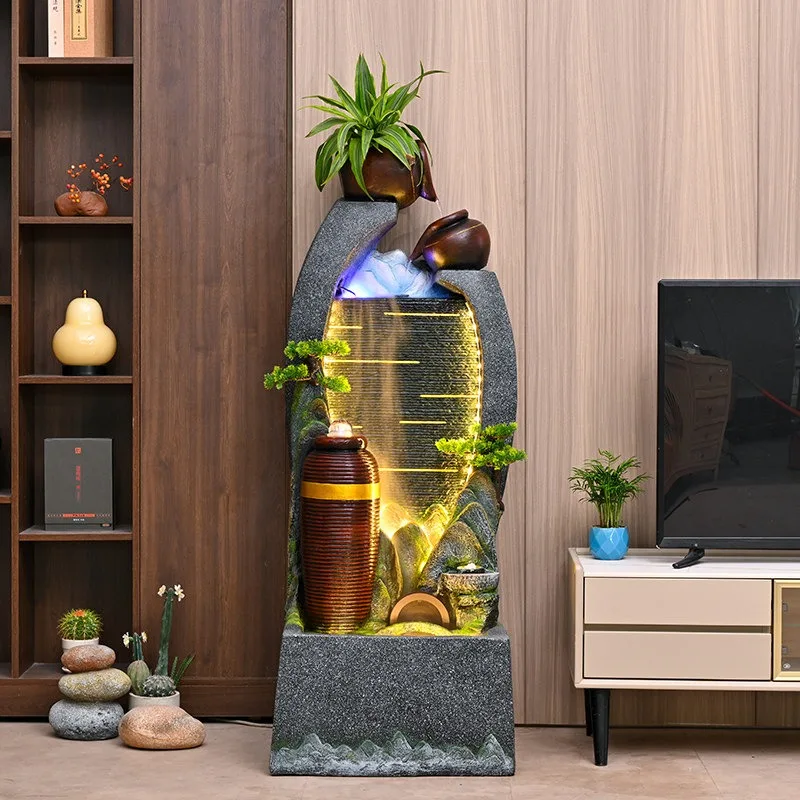 New Chinese Style Rockery Flowing Fountain Decoration Living Room Office Floor Circulating Water Landscape
New Chinese Style Rockery Flowing Fountain Decoration Living Room Office Floor Circulating Water Landscape