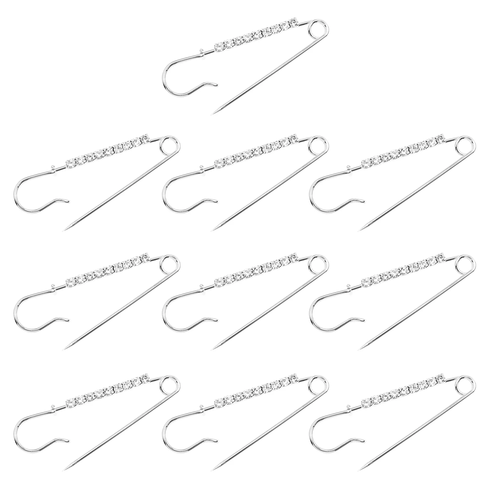 10 Pcs Brooch Clothes Pin Clothing Simple Rhinestone Sweater Shawl Breast Miss Skirt Waist Button
10 Pcs Brooch Clothes Pin Clothing Simple Rhinestone Sweater Shawl Breast Miss Skirt Waist Button