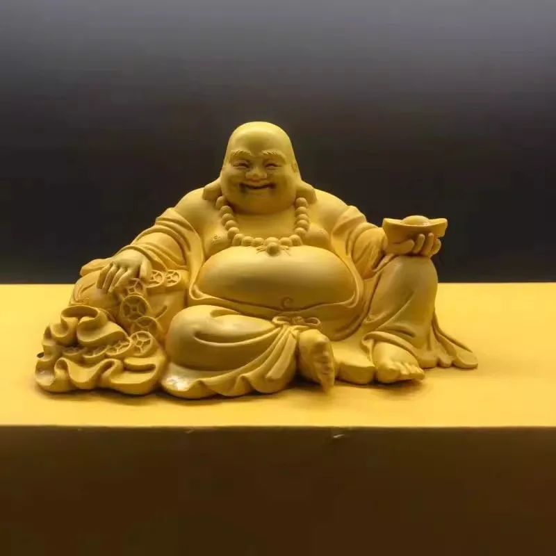 Boxwood Carved Buddha Statue for Car & Desktop Decor, Lucky Smiling Maitreya, Feng Shui Ornament for Wealth & Safety
Boxwood Carved Buddha Statue for Car & Desktop Decor, Lucky Smiling Maitreya, Feng Shui Ornament for Wealth & Safety