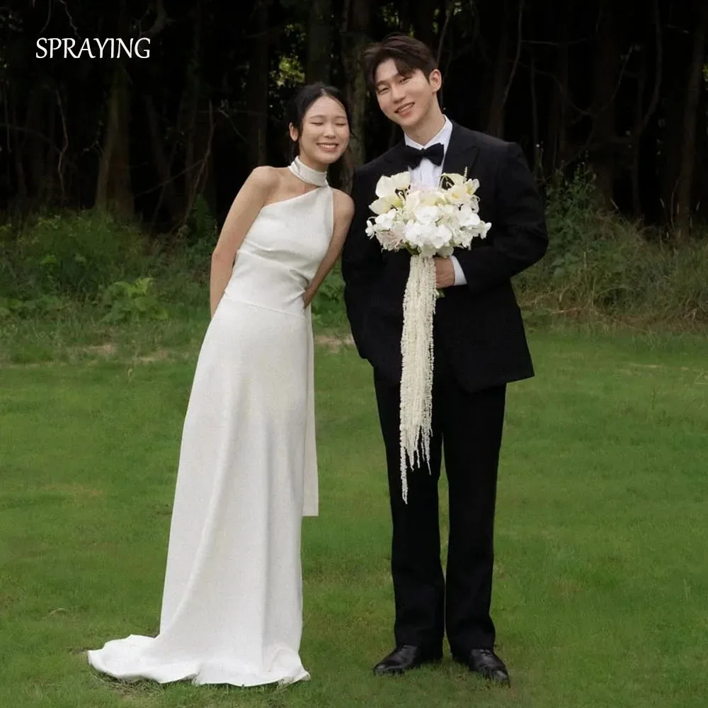 SPRAYING One Shoulder Backless Korean Wedding Snap Dresses Outdoor Simple Bridal Gown Customized Elegant Bridal Photo Shoot Gown
SPRAYING One Shoulder Backless Korean Wedding Snap Dresses Outdoor Simple Bridal Gown Customized Elegant Bridal Photo Shoot Gown