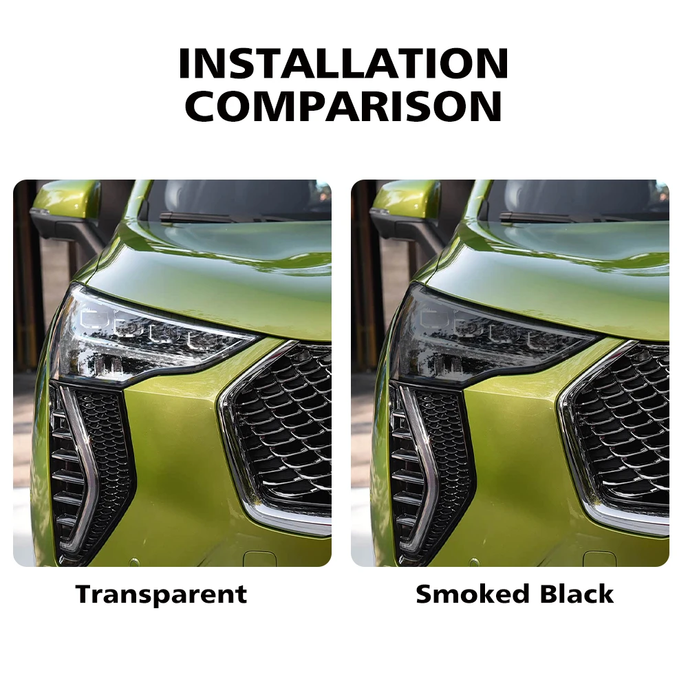 Custom Fit High-Gloss Smoke Black Headlight Protective Film For Haval Jolion Jolion Pro 21-26 TPU PPF Pre Cut Anti-Scratch Film
Custom Fit High-Gloss Smoke Black Headlight Protective Film For Haval Jolion Jolion Pro 21-26 TPU PPF Pre Cut Anti-Scratch Film