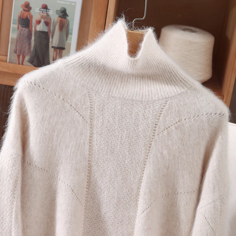 High Quality New Women 100% Mink Cashmere Sweater Autumn Winter Turtleneck Pullover Soft Warm Clothing Cashmere Knitwear Tops 
High Quality New Women 100% Mink Cashmere Sweater Autumn Winter Turtleneck Pullover Soft Warm Clothing Cashmere Knitwear Tops