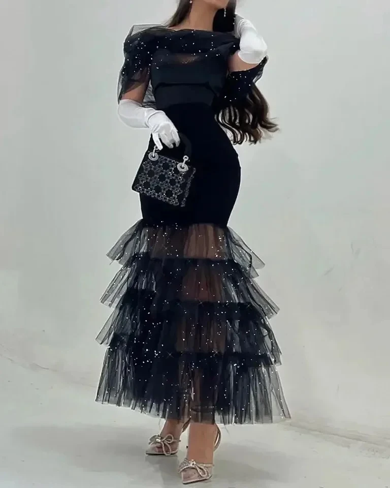 Sequin Summer Dress Temperament Maxi Dress Elegant Solid Color Dresses for Women Fashion Black Cake Dress Evening Dress
Sequin Summer Dress Temperament Maxi Dress Elegant Solid Color Dresses for Women Fashion Black Cake Dress Evening Dress