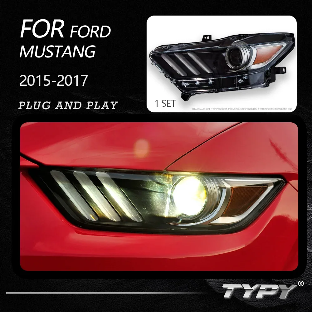TYPY Dynamic Signal Head Lamp Automotive Accessories Upgrade Modified New LED For Ford Mustang Headlight 2015-2017
TYPY Dynamic Signal Head Lamp Automotive Accessories Upgrade Modified New LED For Ford Mustang Headlight 2015-2017