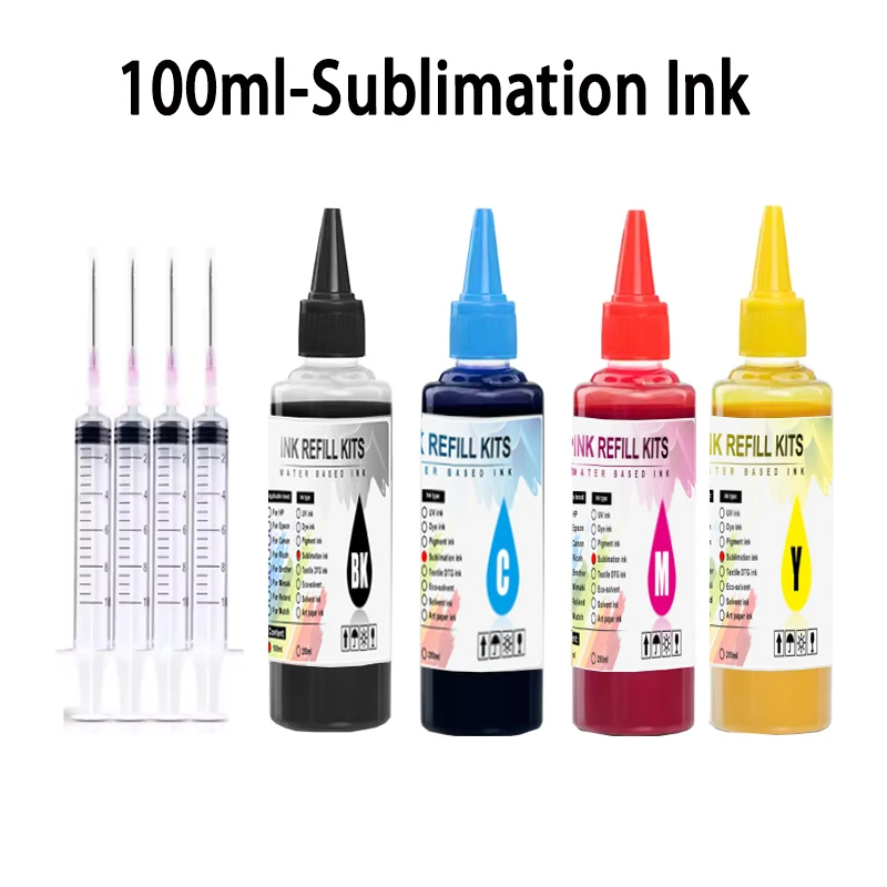 100ml Sublimation Ink 4Colors/Set For Epson All Printer ET-3700 ET-3800 ET-3850 ET-4800 ET-4810 ET-4850 ET-7700 printer ink
100ml Sublimation Ink 4Colors/Set For Epson All Printer ET-3700 ET-3800 ET-3850 ET-4800 ET-4810 ET-4850 ET-7700 printer ink