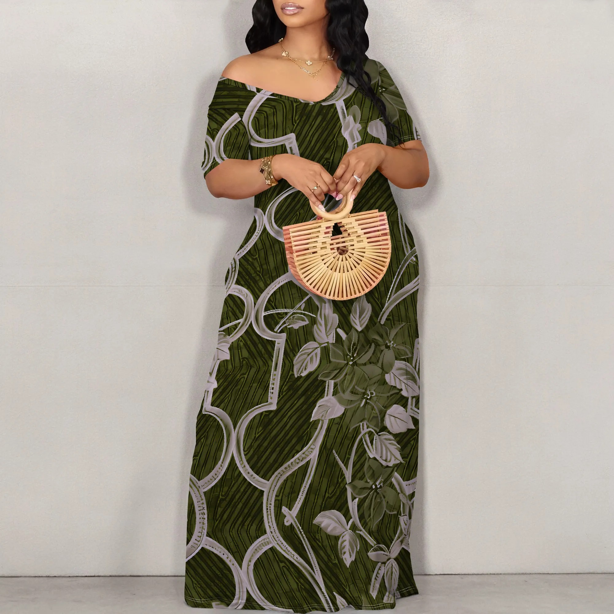 Women's Sexy Off Shoulder Backless Bodycon Long Maxi Dress Fashion Printed High Split Casual Party Dress
Women's Sexy Off Shoulder Backless Bodycon Long Maxi Dress Fashion Printed High Split Casual Party Dress