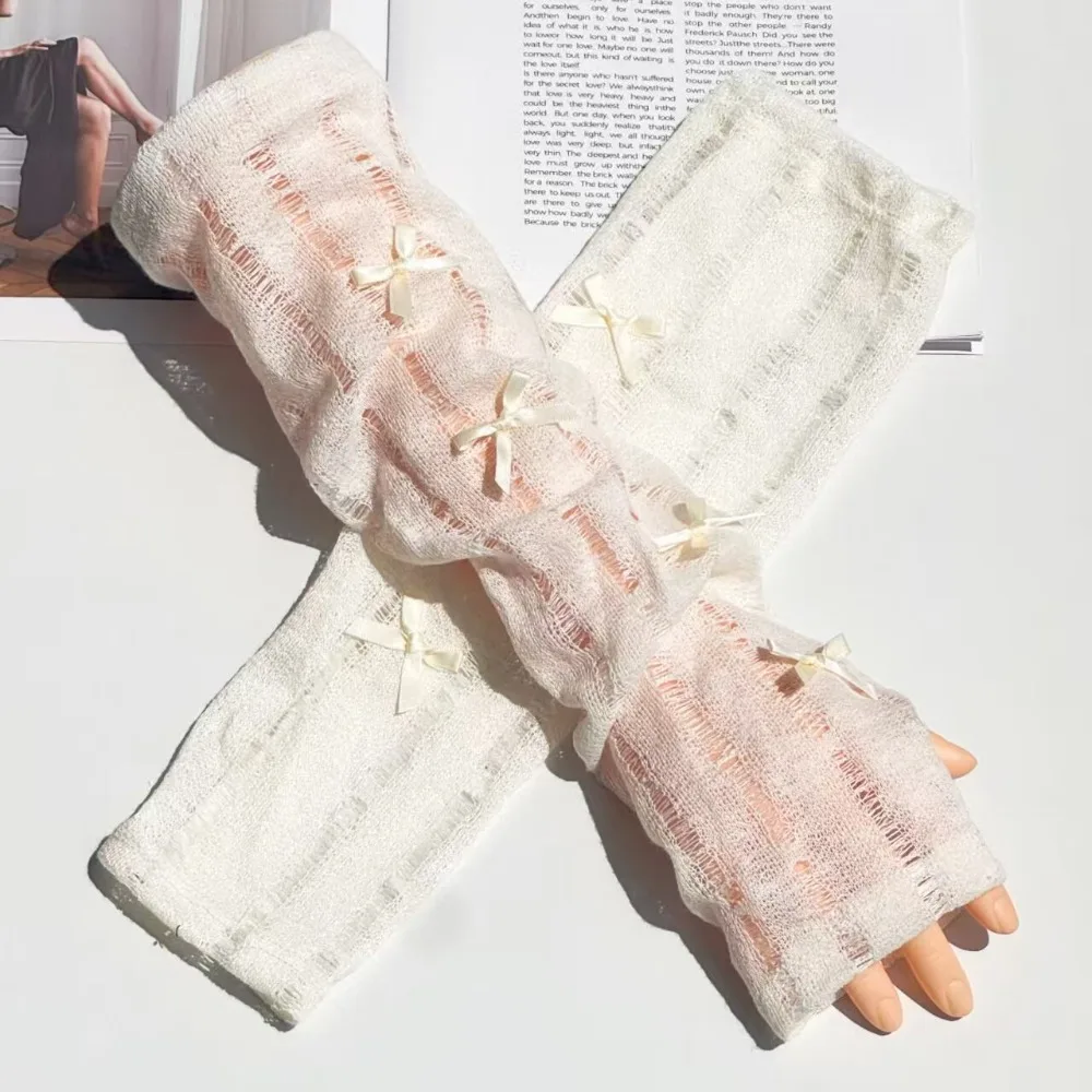 Sweet Bow Ballet Style Knitted Cutout Arm Sleeves for Women Summer UV Sun Protection Decorative Mesh Cover New Fashion Sleeve
Sweet Bow Ballet Style Knitted Cutout Arm Sleeves for Women Summer UV Sun Protection Decorative Mesh Cover New Fashion Sleeve