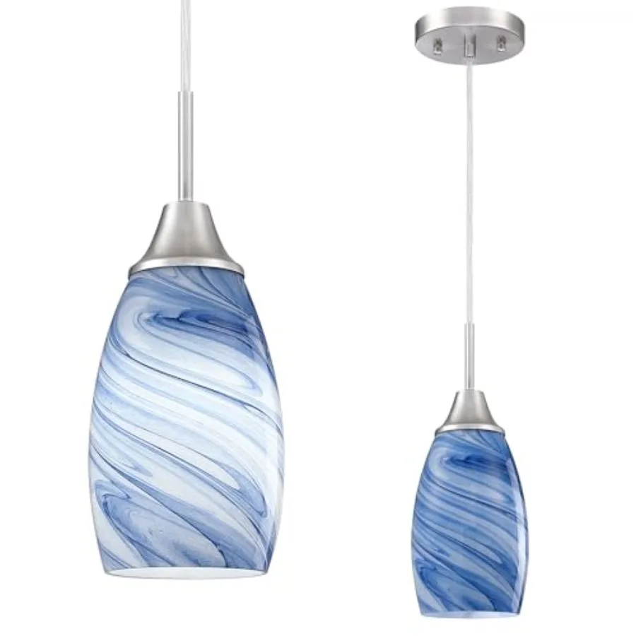 Mini Glass Pendant Light Art Glass Pendant Lights Kitchen Island Brushed Nickel Finish Hanging Light for Kitchen Over SinkDinin
Mini Glass Pendant Light Art Glass Pendant Lights Kitchen Island Brushed Nickel Finish Hanging Light for Kitchen Over SinkDinin