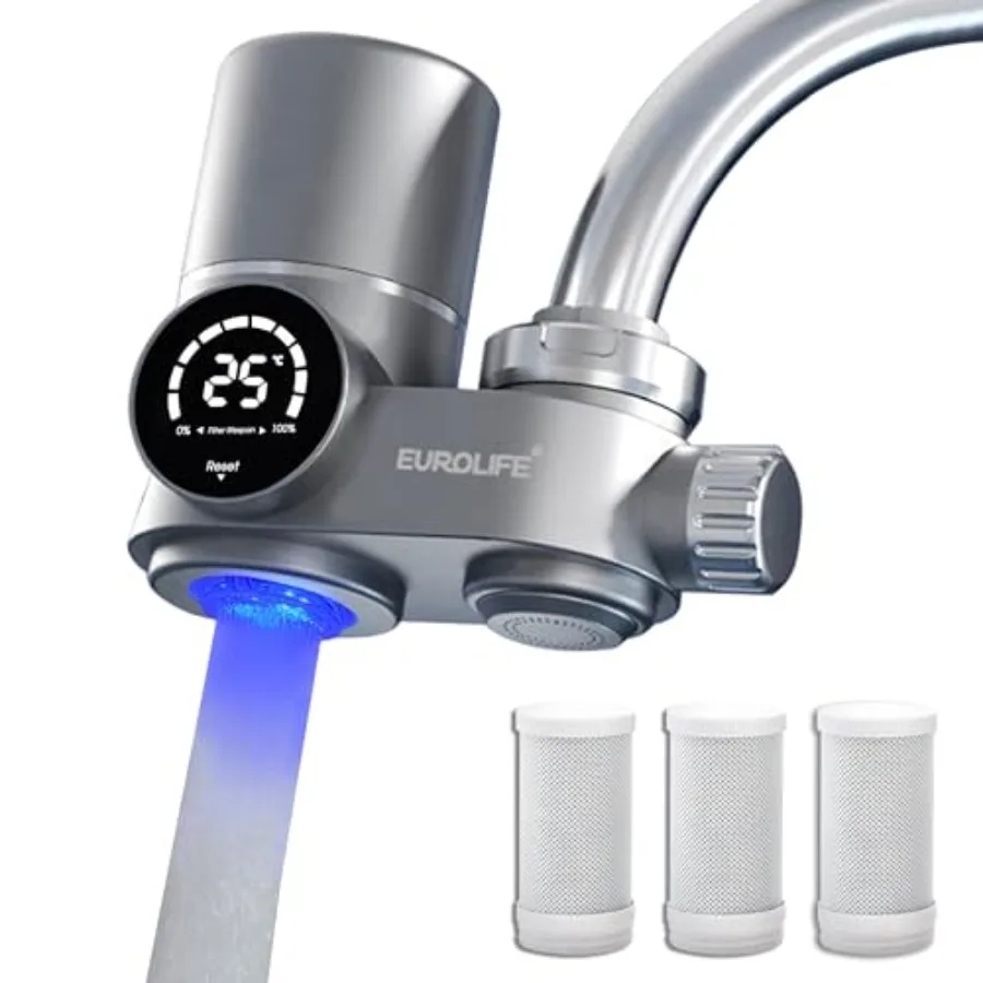 Combo Faucet Mount Water Filter EL-LS-A13 LED Sink Water Filter with UV Light and Real Time Filter Life Indicator Carbon Filter
Combo Faucet Mount Water Filter EL-LS-A13 LED Sink Water Filter with UV Light and Real Time Filter Life Indicator Carbon Filter