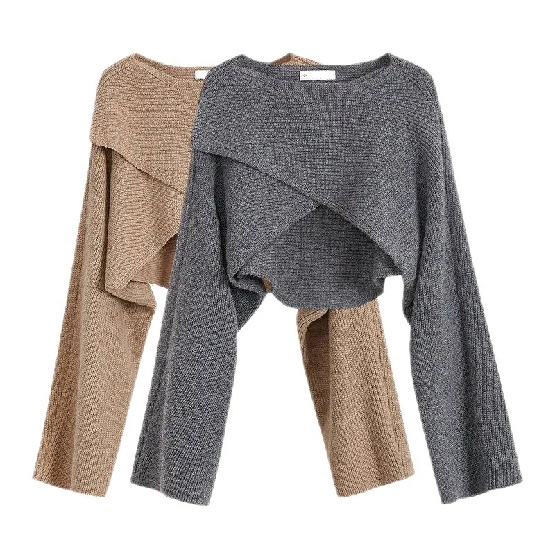 Irregular short sweater women's 2026 autumn new Korean version design sense niche exposed navel knitted sweater
Irregular short sweater women's 2026 autumn new Korean version design sense niche exposed navel knitted sweater