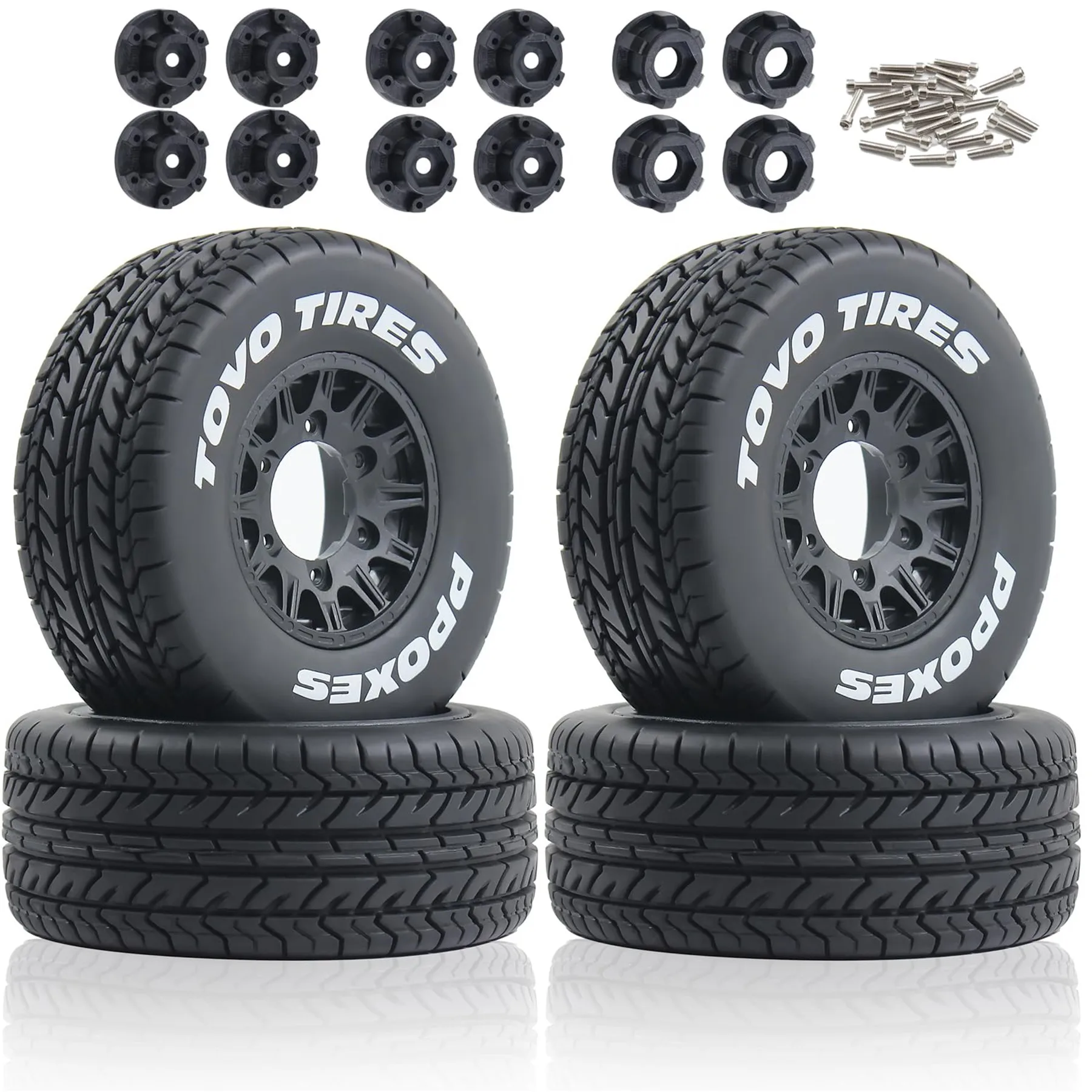1/10 1/8 RC Short Course Tires Truck Tires OD 4.33" And Wheels 12mm 14mm 17mm Hex for 1:8 1:10 Scale Off Road Truck Car Traxxas
1/10 1/8 RC Short Course Tires Truck Tires OD 4.33" And Wheels 12mm 14mm 17mm Hex for 1:8 1:10 Scale Off Road Truck Car Traxxas