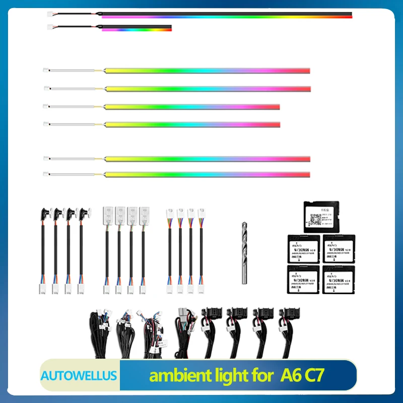 Luxury Car Interior LED Lighting Kit For Audi A6 C7 2012-2018 Door Handles Contours Footwells Saddles Center Consoles Lamp
Luxury Car Interior LED Lighting Kit For Audi A6 C7 2012-2018 Door Handles Contours Footwells Saddles Center Consoles Lamp
