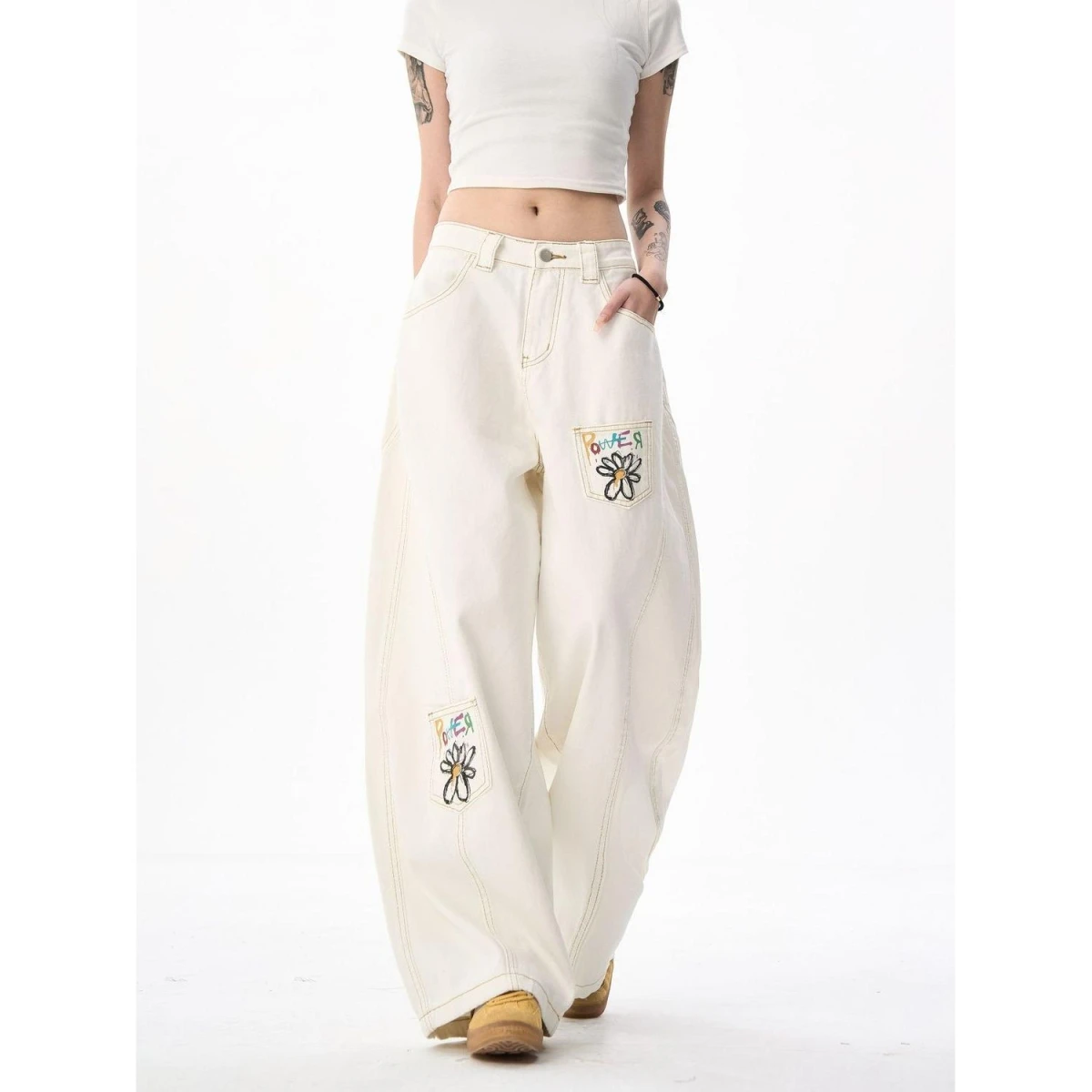 Summer 2026 Women's Wide Leg Jeans Daisy Printed Belted Knife Denim Pants American Style Pocket Decomposition Casual Cotton
Summer 2026 Women's Wide Leg Jeans Daisy Printed Belted Knife Denim Pants American Style Pocket Decomposition Casual Cotton