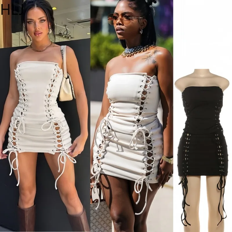 FAGADOER Sexy Bandage Patchwork Bodycon Mini Dresses Women Sleeveless Backless Dress Female Streetwear Vestidos 2025 Autumn New
FAGADOER Sexy Bandage Patchwork Bodycon Mini Dresses Women Sleeveless Backless Dress Female Streetwear Vestidos 2025 Autumn New