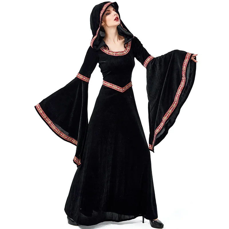 Witch Dress for Women Halloween Gothic Costume with Dramatic Bell Sleeves Robe Adult Party Dresses Elegant Clothes Cloak
Witch Dress for Women Halloween Gothic Costume with Dramatic Bell Sleeves Robe Adult Party Dresses Elegant Clothes Cloak