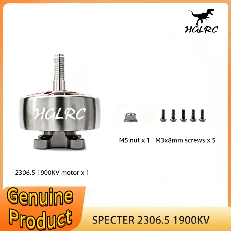 HGLRC SPECTER 2306.5 1900KV 6S Brushless Motor for FPV Racing Freestyle 5inch Drones DIY Parts
HGLRC SPECTER 2306.5 1900KV 6S Brushless Motor for FPV Racing Freestyle 5inch Drones DIY Parts
