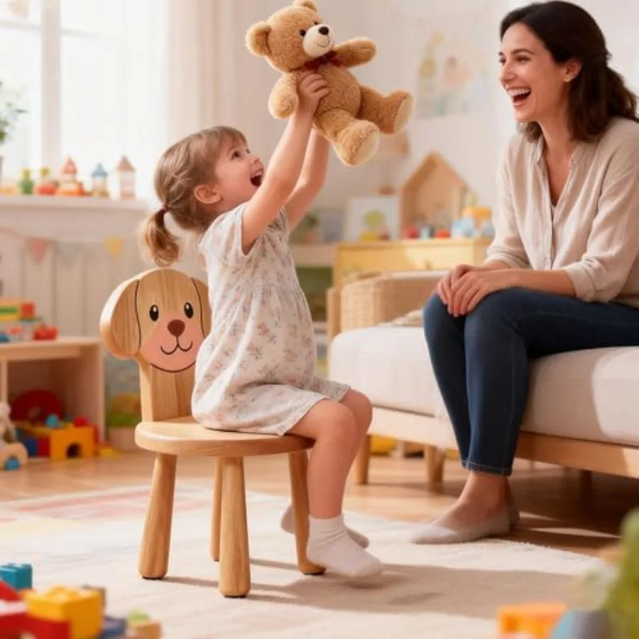 Wooden Step Stool for Toddlers, 2-in-1 Stool and Chair with Cartoon Puppy Design, Solid Rubberwood, Non-Toxic Wood Wax Oil, CPC
Wooden Step Stool for Toddlers, 2-in-1 Stool and Chair with Cartoon Puppy Design, Solid Rubberwood, Non-Toxic Wood Wax Oil, CPC