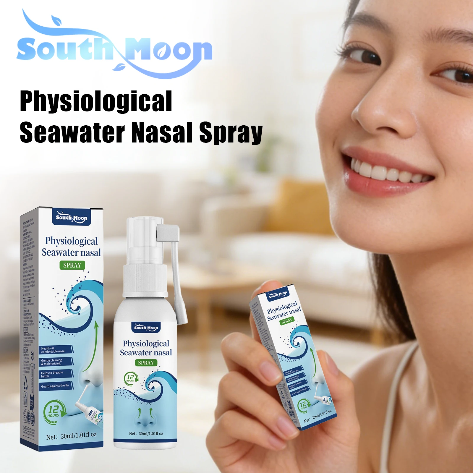 South Moon Nasal Spray Gentle Nursing Comprehensive Cleaning Dredge Nasal Cavity Relieve Discomfort Non-Irritate Nose Care Spray
South Moon Nasal Spray Gentle Nursing Comprehensive Cleaning Dredge Nasal Cavity Relieve Discomfort Non-Irritate Nose Care Spray